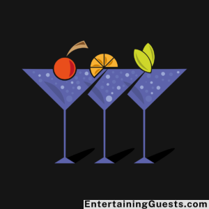 Ate an elegant cocktail party scene on a rooftop terrace at sunset, featuring a sophisticated bar setup, guests mingling with stylish drinks, and a live jazz band in the background